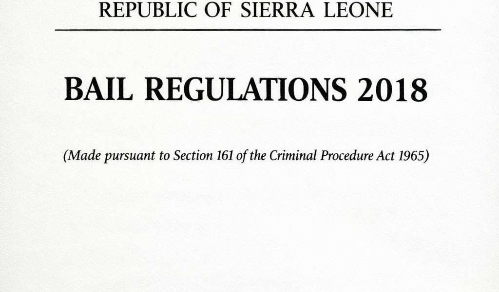 Bail Regulation Cover page