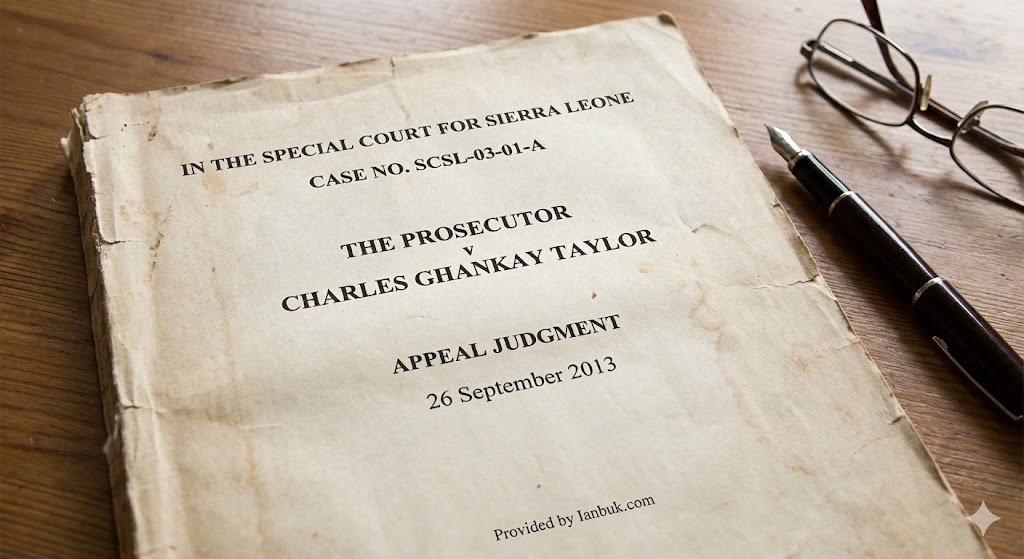 Prosecutor v Charles Ghankay Taylor (SCSL 1 of 2003) 2013 SCSL 1 (26 September 2013)